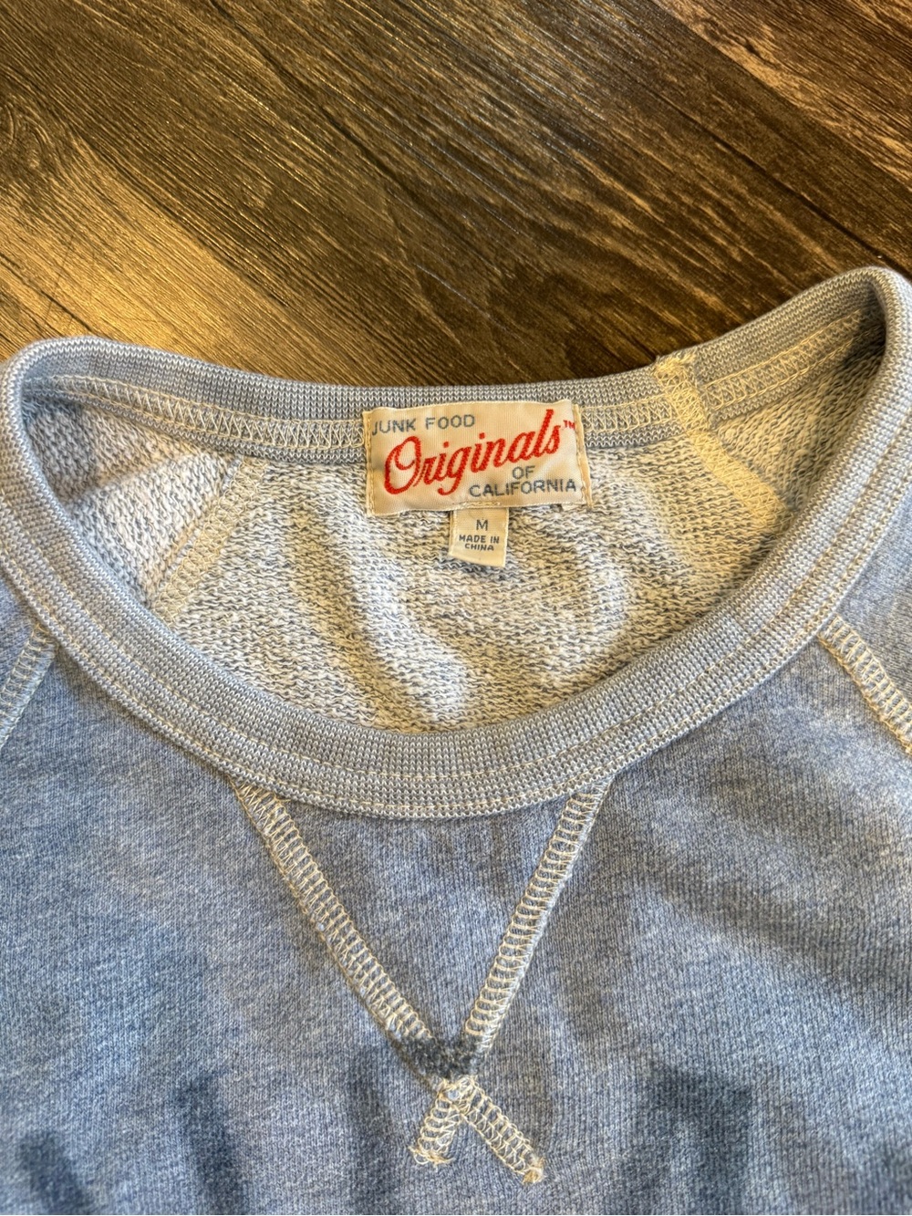 Junk Food Clothing Light Blue Chicago Bears Crewneck Sweatshirt - Picture 5 of 8
